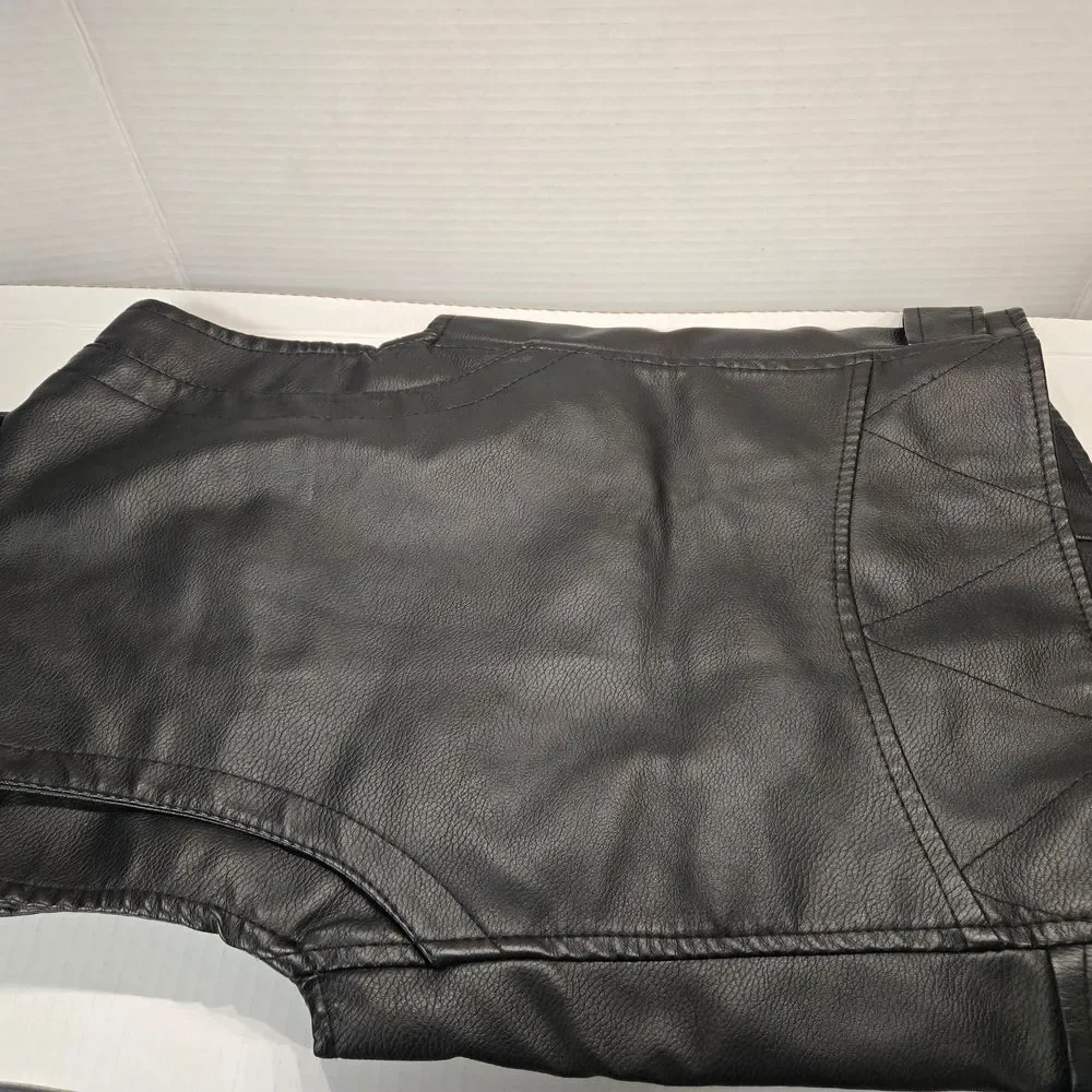 Children's Black Faux Leather Vest